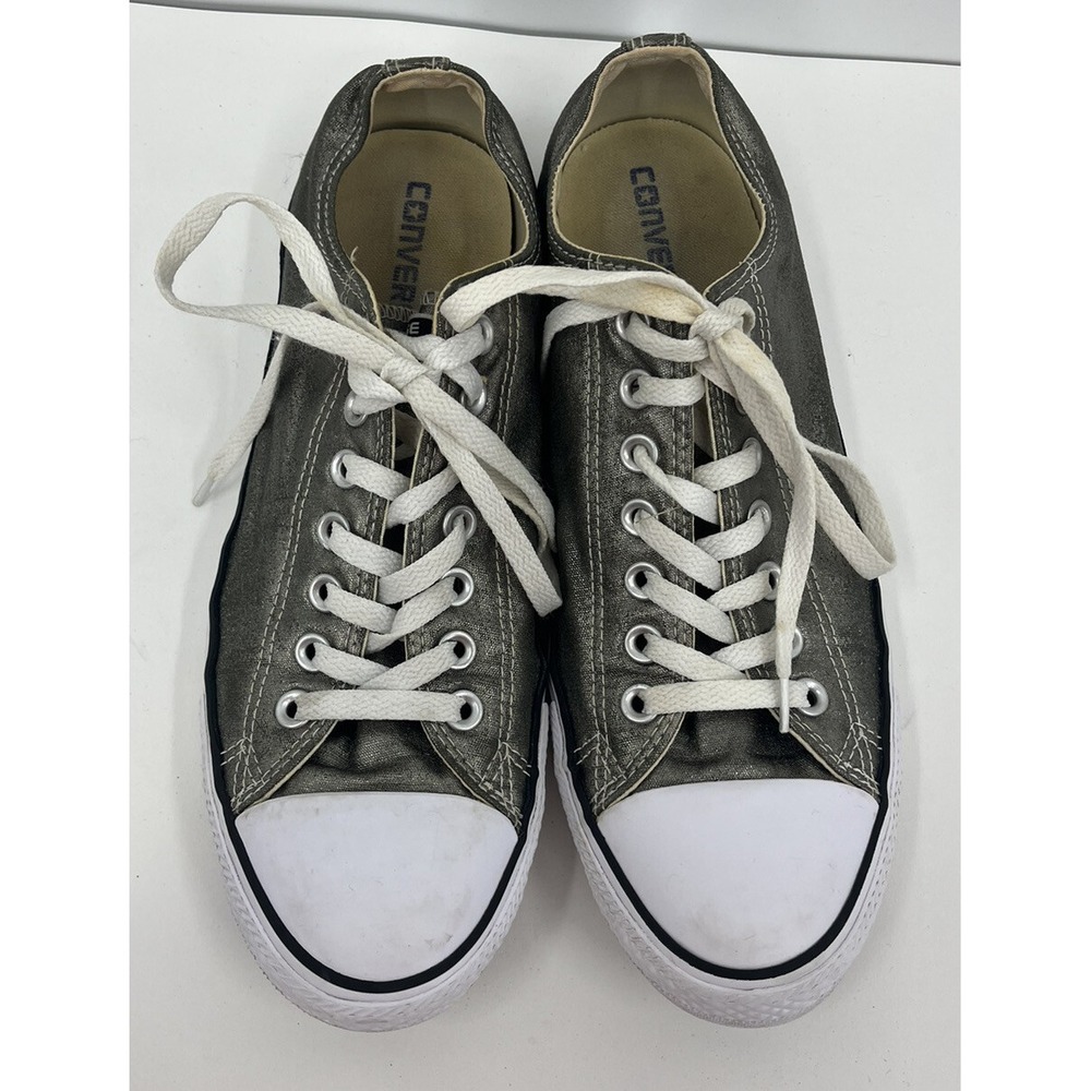 Converse All Star Women's 11 Men's 9 Low Top Chuck Taylors Sneakers Metallic - Picture 3 of 9